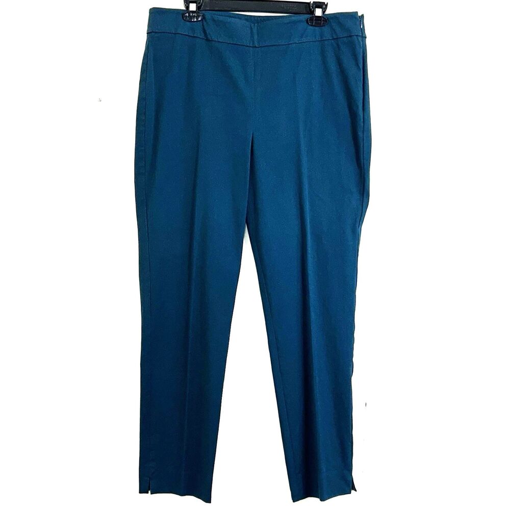 Talbots Chatham Ankle Pant Size 12 Slim Leg At The Waist Pants Pine Green Color